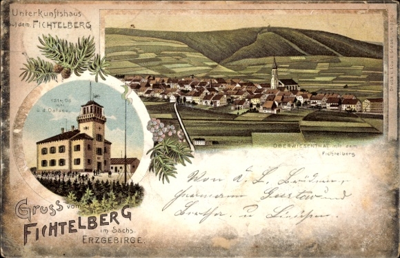 Ak Oberwiesenthal im Erzgebirge, Fichtelberg, Fichtelberghaus, Unterkunftshaus, Fichtelberg, Erzg