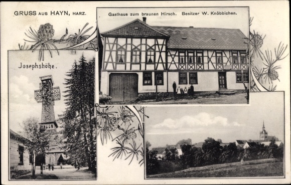 PC Hayn in the Harz South Harz, Josephshöhe, Inn zum Braunen Hirsch, owner W. Knöbbichen