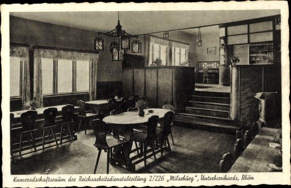 Ansichtkaart Unterbernhards Hilders Osthessen, Reichsarbeidsdienstkamp Abtl 2/226 Milseburg, kameraadschap