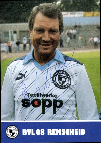 Autograph card Co-Trainer Reinhard Schröder, FC Remscheid, autograph