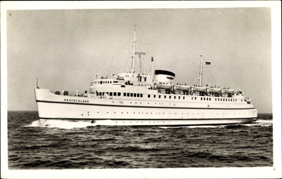 Ak Bundesbahn zeegaande veerboot Duitsland