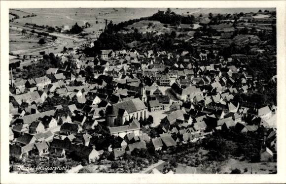 Postcard Riegel am Kaiserstuhl, general view, aerial photograph