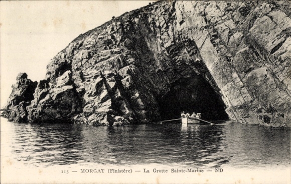 Postcard Morgat Crozon Finistère, Grotte Sainte Marine
