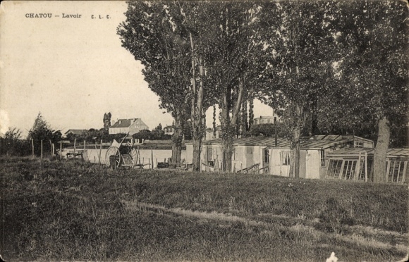 Ak Chatou Yvelines, Lavoir