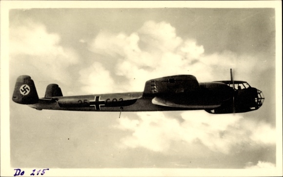 Postcard fighter plane Dornier Do 215, Luftwaffe