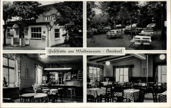 Postcard Hoisdorf in Schleswig Holstein, restaurant on the edge of the forest, interior view