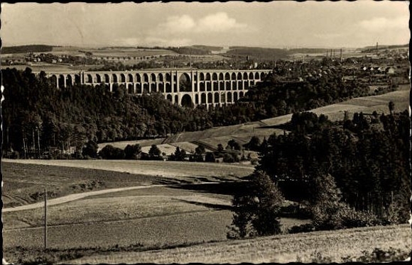10 old Postcard Göltzschtalbrücke near Netzschkau in Vogtland, various views