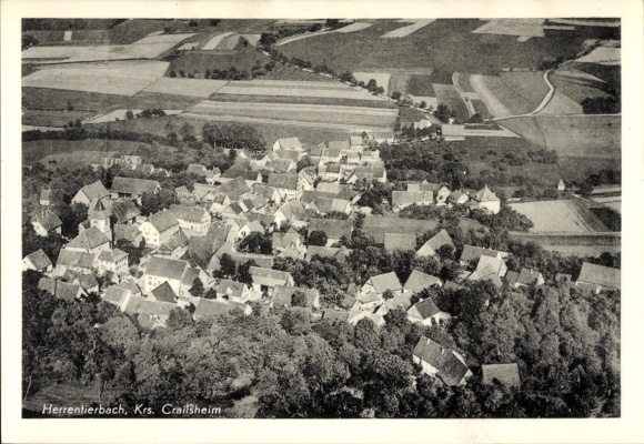 Ak Herrentierbach Blaufelden Baden Württemberg, Fliegeraufnahme