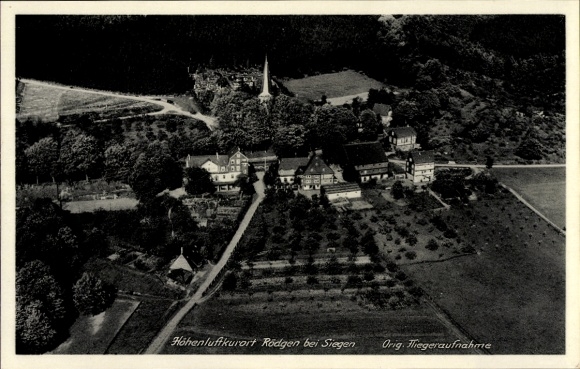 Postcard Rödgen Obersdorf Wilnsdorf in Siegerland, aerial photograph