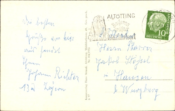 Postcard Altötting Upper Bavaria, The grave altar of St. Brother Konrad