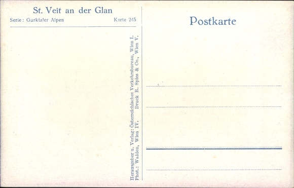 Postcard Sankt Veit an der Glan Carinthia, square with fountain