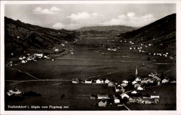 Postcard Thalkirchdorf Oberstaufen in Allgäu, aerial photograph