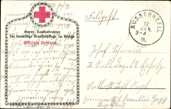 Kunstenaarskaart Diemer, Zeno, Duits hospitaalschip, verpleging in de oorlog, I. WW