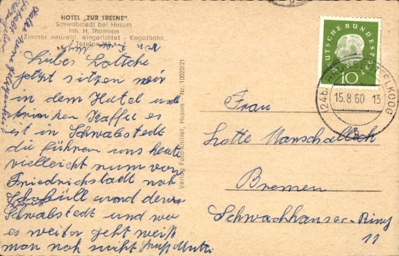 Ak Schwabstedt in Holstein, Hotel zur Treene, interieur