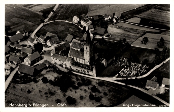 Ak Hannberg Heßdorf in Mittelfranken, Fliegeraufnahme
