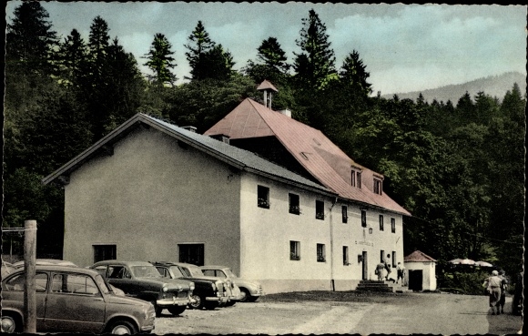 Postcard Zwieslerwaldhaus Zwiesler Waldhaus Lindberg in the Bavarian Forest, inn, exterior view
