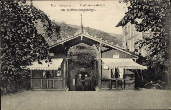 Ak Rottleben Kyffhäuserland in Thüringen, Gasthaus zur Barbarossahöhle