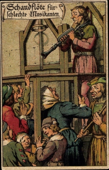 Künstler Ak Jodolfi, Schandflöte für schlechte Musikanten