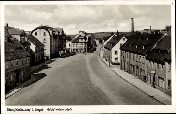 Ak Ehrenfriedersdorf im Erzgebirge, Adolf Hitler Platz
