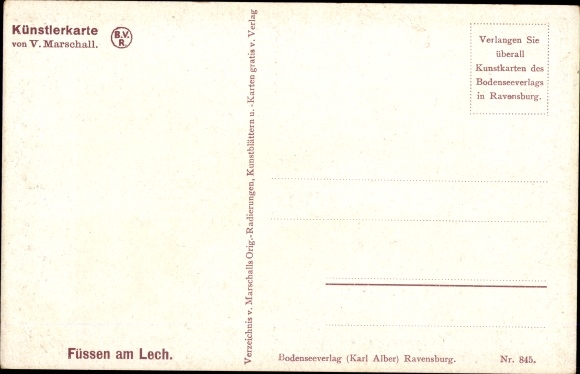 KP artysty Marschall, V., Füssen w powiecie Ostallgäu, widok ogólny miejsca
