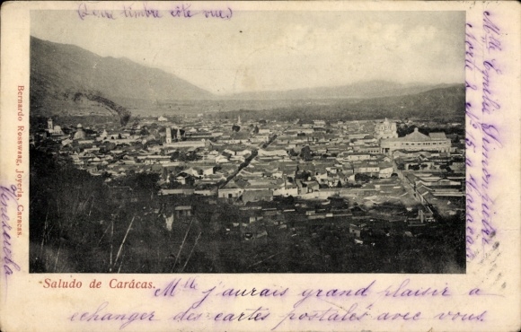 PC Caracas Venezuela, view of mountain landscape, cityscape, historical PC