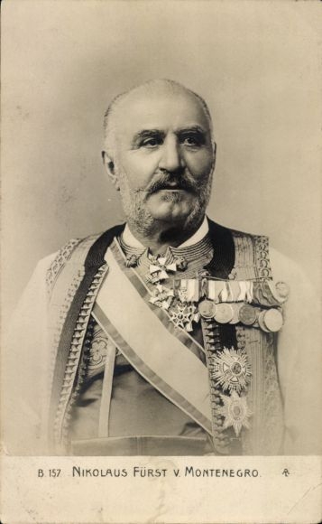 Postcard Nikolaus Prince of Montenegro, portrait