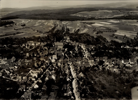 Photo Beerfelden Oberzent in the Odenwald, aerial photograph