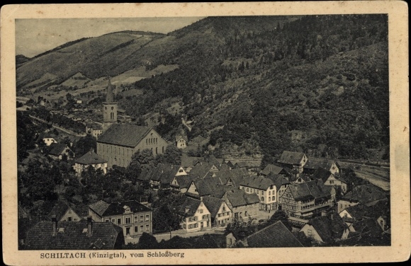 Postcard Schiltach in the Black Forest, view from the Schlossberg