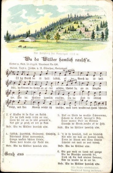 30 individual song cards, Anton Günther