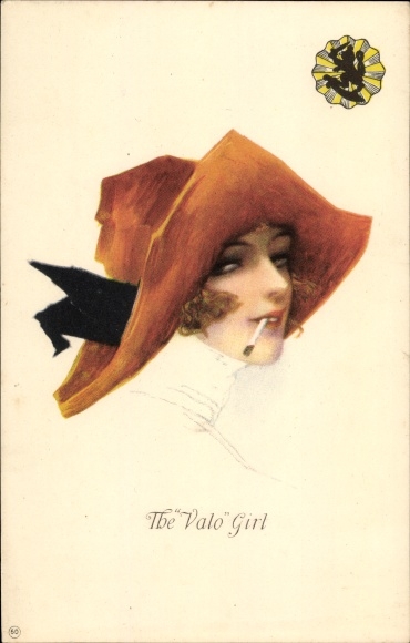 Artist PC The Valo Girl, Woman Portrait, Hat, Cigarette, Valo Cigarettes Turkish Grade