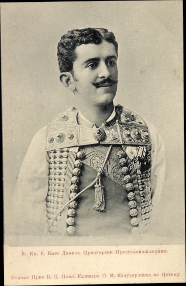 Postcard Crown Prince Danilo of Montenegro, portrait