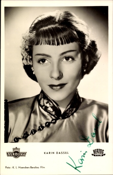Ak Schauspielerin Karin Dassel, Portrait, Autogramm
