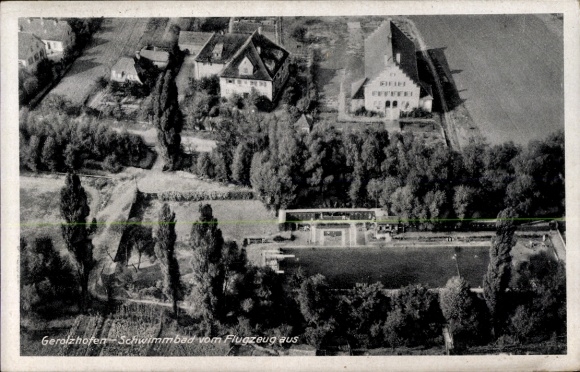 Postcard Gerolzhofen in Lower Franconia, aerial photograph
