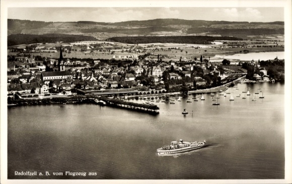 Ak Radolfzell am Bodensee, luchtfoto