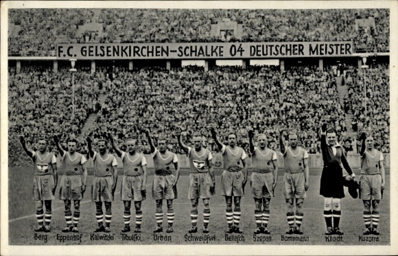 Ak FC Gelsenkirchen Schalke 04, Großdeutscher Meister, Autogramme Kuzorra, Szepan, Thiemeyer