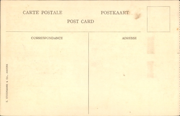 Postcard Steamer SS Albertville, Promenade Deck, Belgian Line