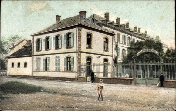 Postcard Belfort Beffert Beffort Territoire de Belfort, L'Hopital Militaire