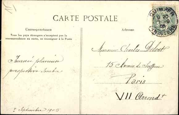 KP Quimperlé Finistère, Jeune Fille, Etde des coiffes de Bretagne