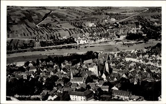 Postcard Marktbreit am Main Lower Franconia, aerial photograph
