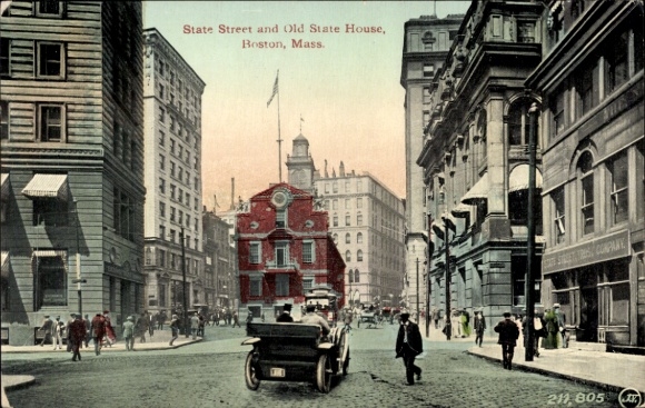 PC Boston Massachusetts USA, State Street en Old State House