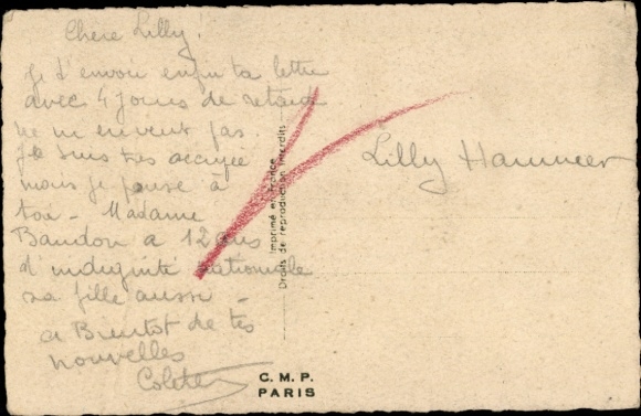 Artist Postcard Girl and Dog Singing