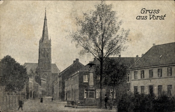 Ak Vorst Tönisvorst am Niederrhein, Denkmal, Kirche
