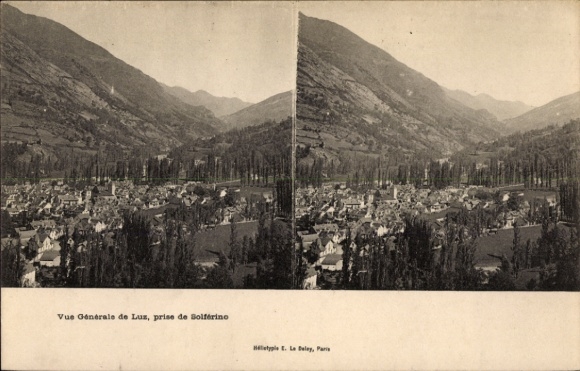 Stereo Ak Luz Saint Sauveur Hautes Pyrénées, Blick auf den Ort