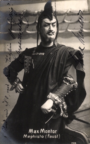 KP aktor Max Montor, portret jako Mefisto, Faust