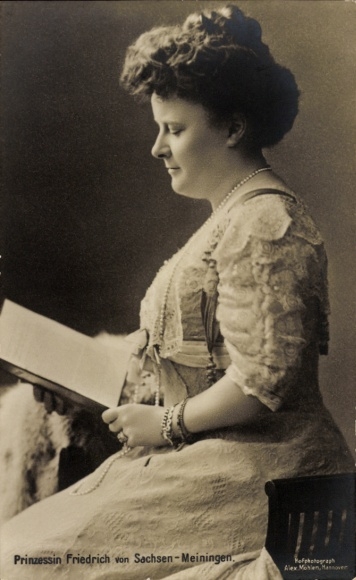 PC Adelheid zur Lippe-Biesterfeld, Princess Friedrich of Saxe-Meiningen, portrait