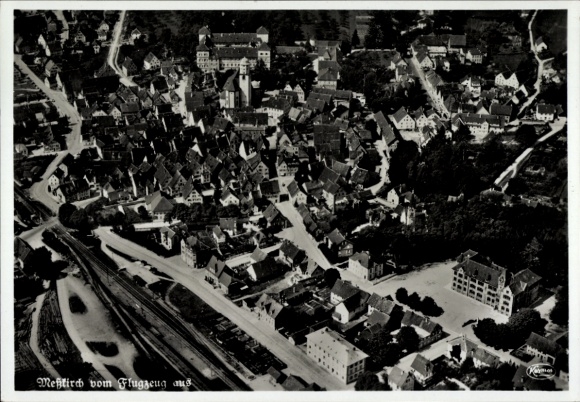 Ak Messkirch Meßkirch in de Schwäbische Alb Baden, luchtfoto