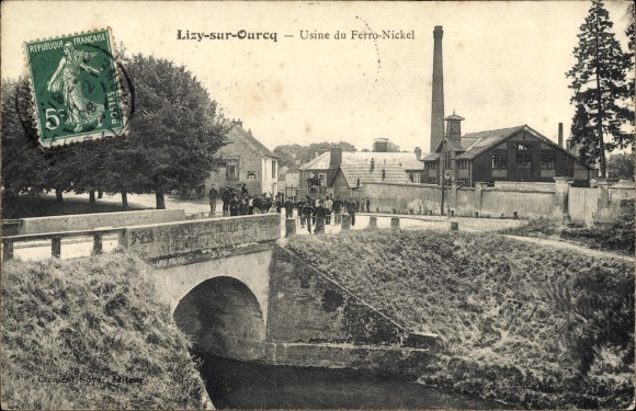 Ak Lizy sur Ourcq Seine et Marne, Ferro-Nickel-Fabrik