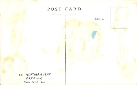 Ak passagiersschip, Northern Star, Shaw Savill Line