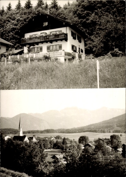 Postcard Frasdorf in Upper Bavaria, guesthouse, partial view