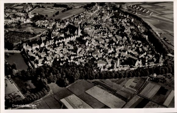 Ak Dinkelsbühl in Mittelfranken, Fliegeraufnahme